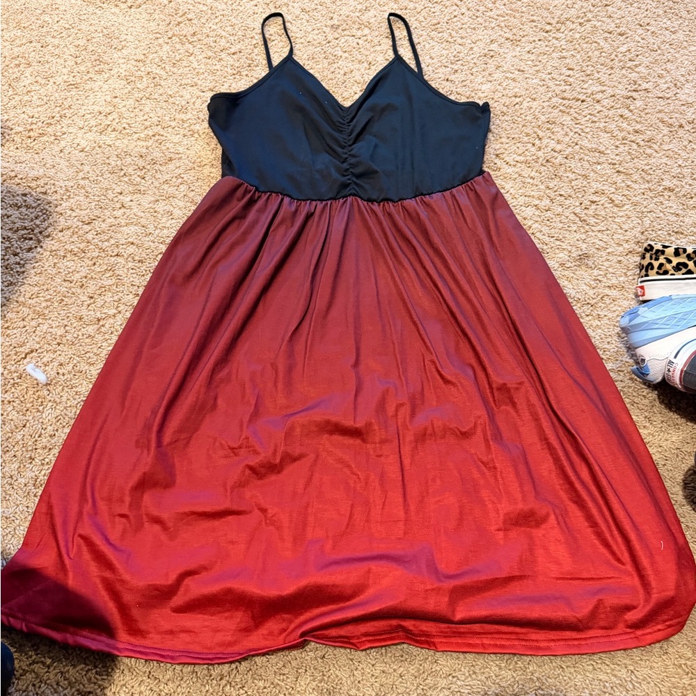 Black and Red Spaghetti Strap Dress
